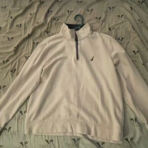 Nautical quarter zip fleece pullover